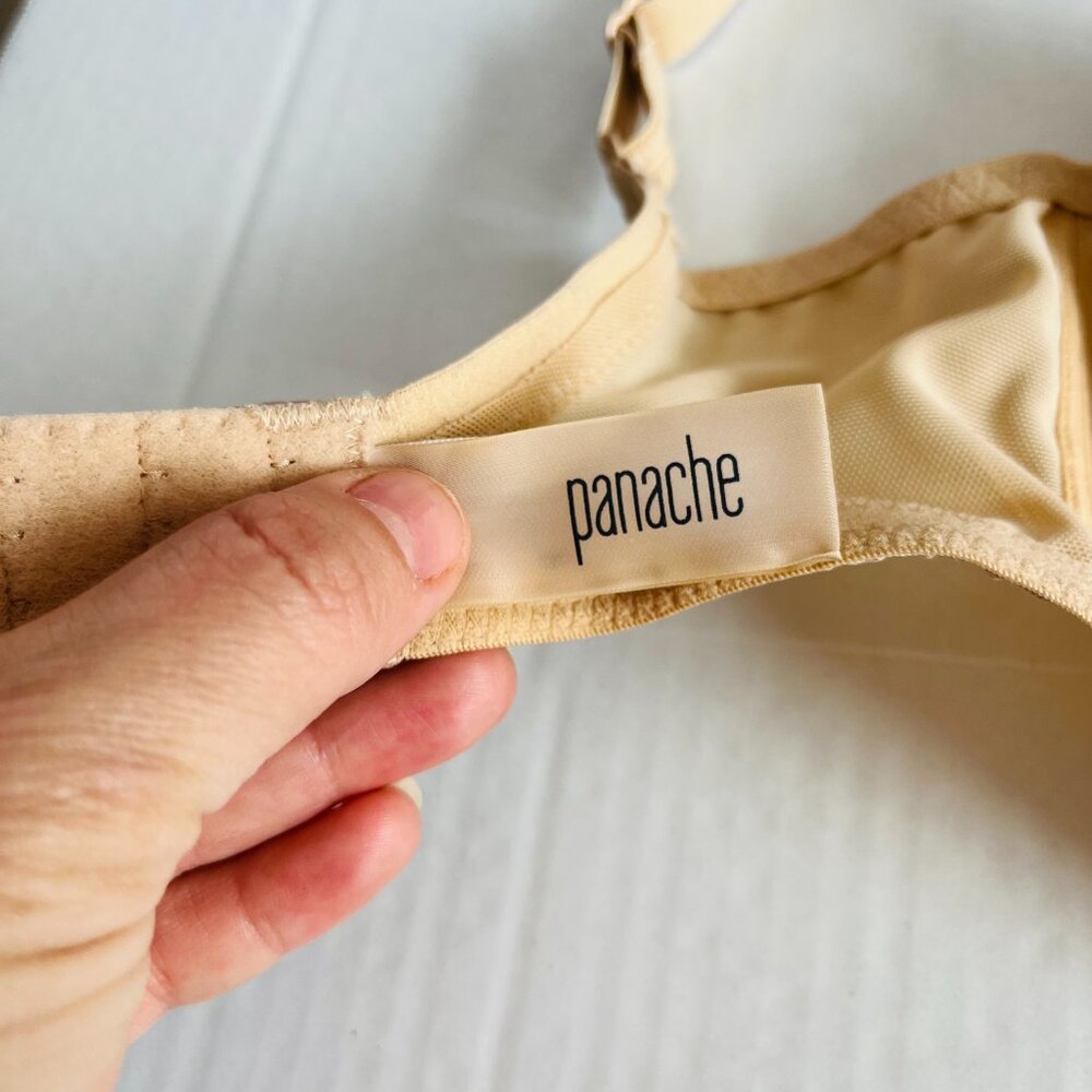 Panache Sz 32 Beige Nude Envy Full Cup Bra Underwire - Picture 6 of 12